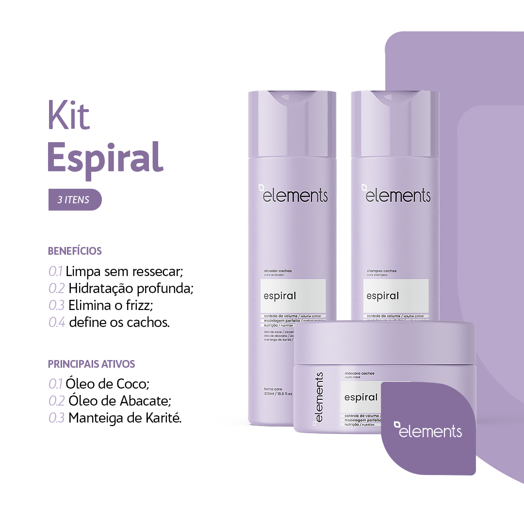 Shampoo Cachos Espiral 300ml | Elements