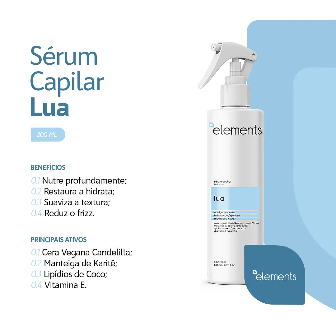 Sérum Capilar Noturno Lua 200ml | Elements