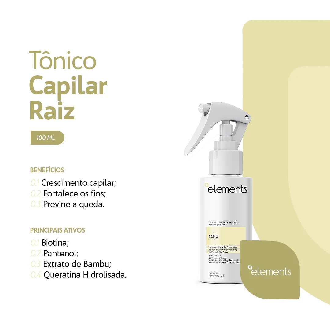 Tônico Capilar Raiz 100ml | Elements